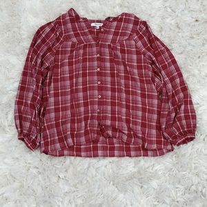 Madewell flannel blouse NWOT